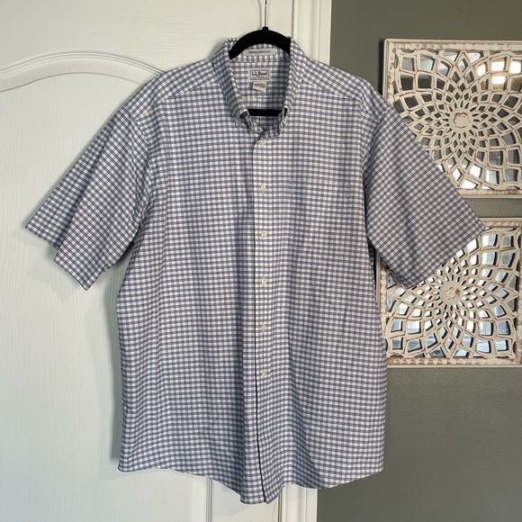 L.L. Bean Other - LL Bean Checkered Short Sleeve Button Down Shirt